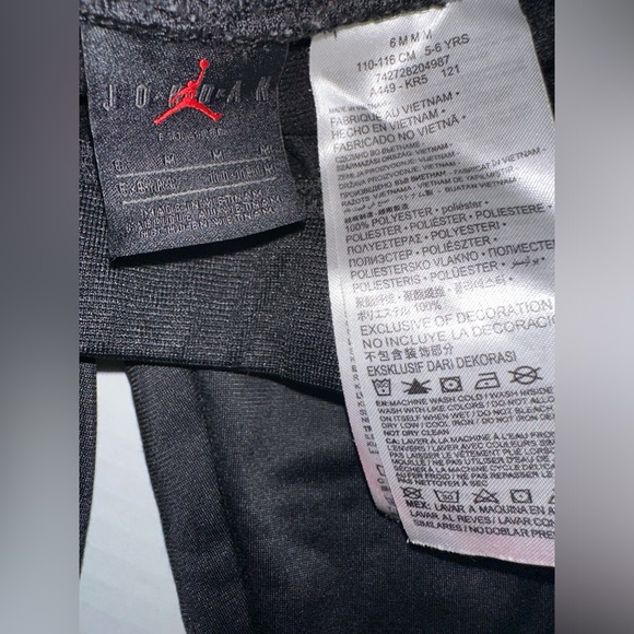 Jordan Air Kids Black Athletic Jogger Polyester Sweat Pants 5-6 Yrs Size Medium - Picture 4 of 4